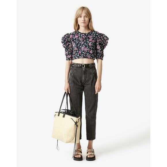 Isabel Marant Etoile Tilly Straight Leg Jeans Faded Black Size 2 New - Picture 3 of 15